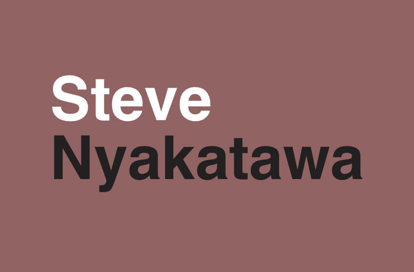 Banner reading Steve Nyakatawa