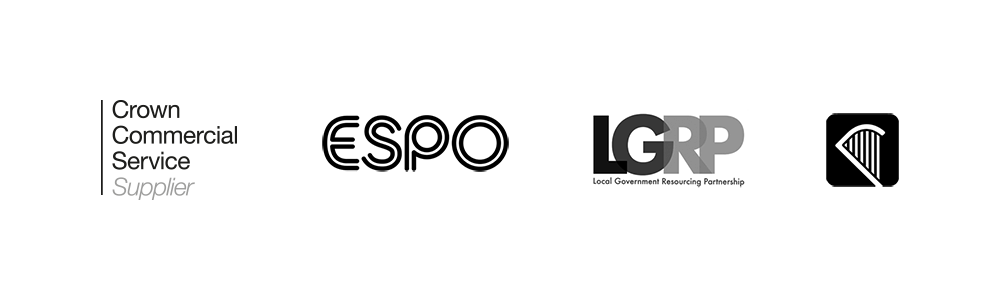 logos of Crown Commercial Service Supplier, ESPO and LGRP