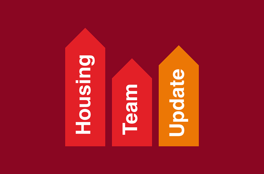 Banner for Housing Team Update