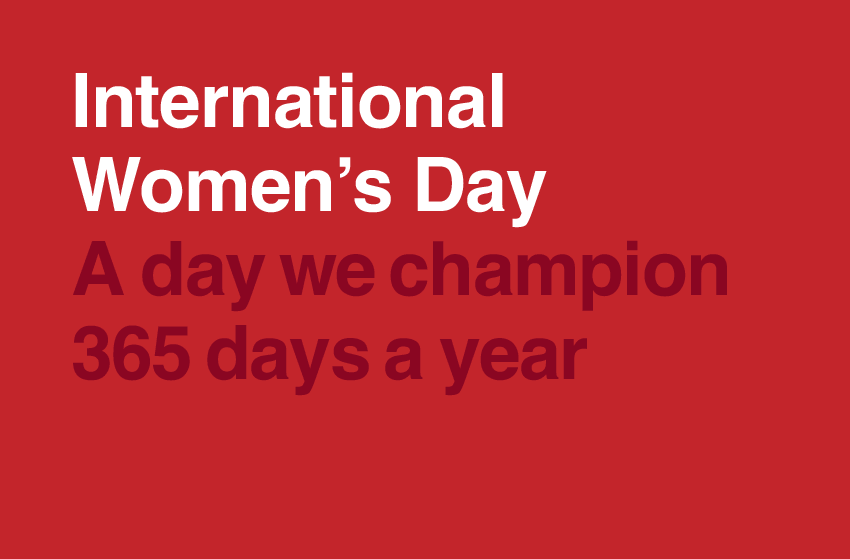 Banner for International Women's Day 2022 GatenbySanderson