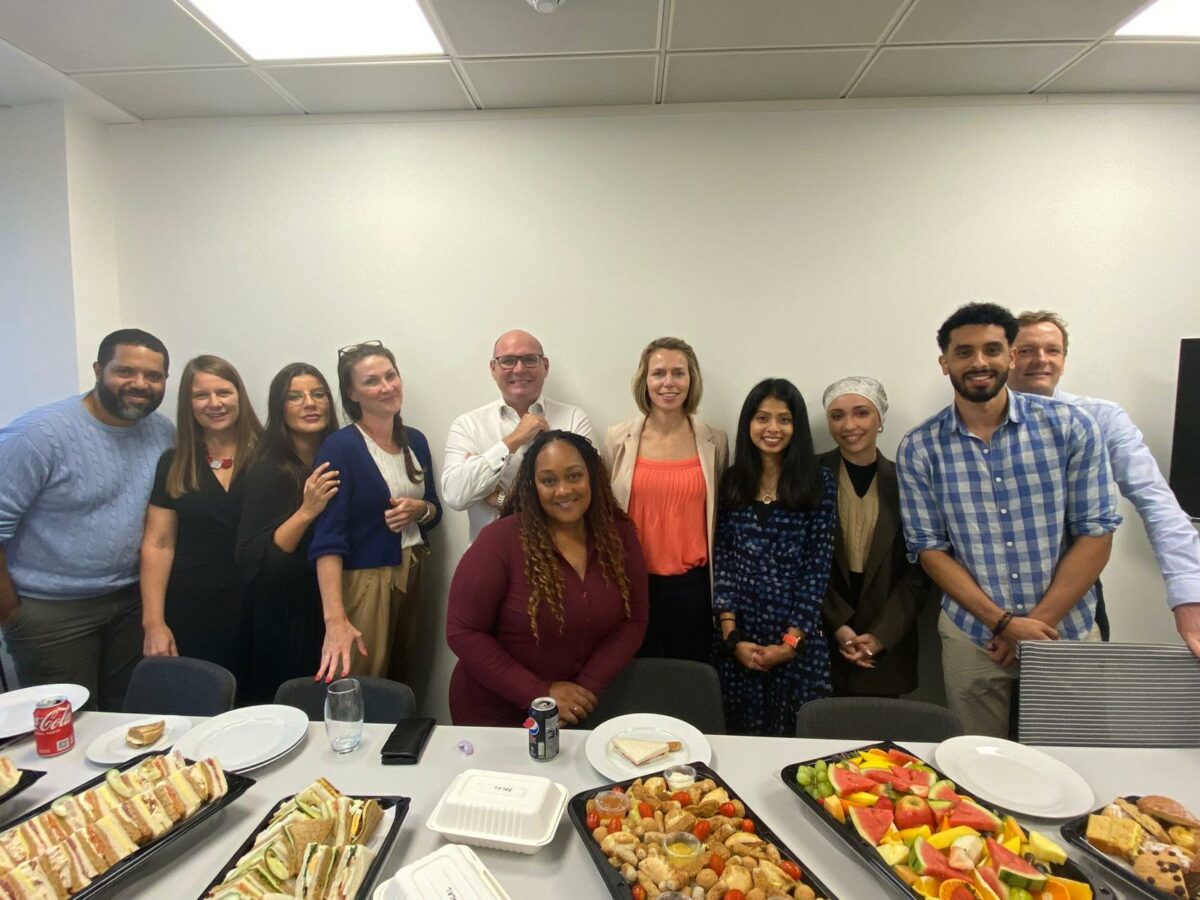 GatenbySanderson team sharing lunch for National Inclusion Week