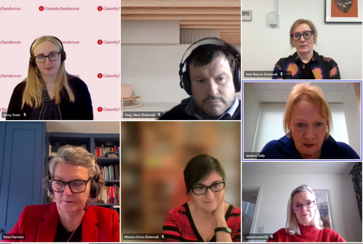 Academic Leadership panel discussion screen shot of Teams call
