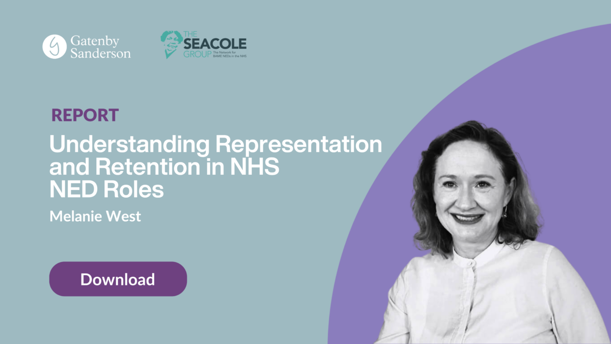 GatenbySanderson Seacole NHS NED role report