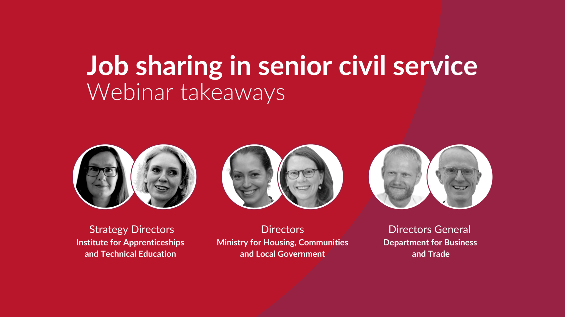 Webinar takeaways: Job sharing in senior civil service